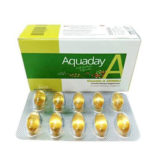Aquaday: Vitamin A 25000 IU Capsules