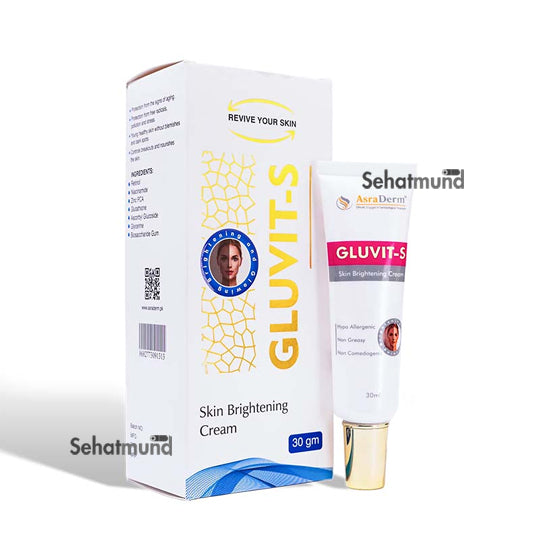Gluvit S Glutathione Skin Brightening Cream 30g SehatMund Online Medicine Gluvit S Glutathione Skin Brightening Cream 30g SehatMund Online Medicine
