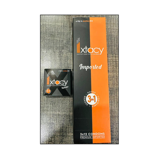 Xtacy Premium Black Condom 3's