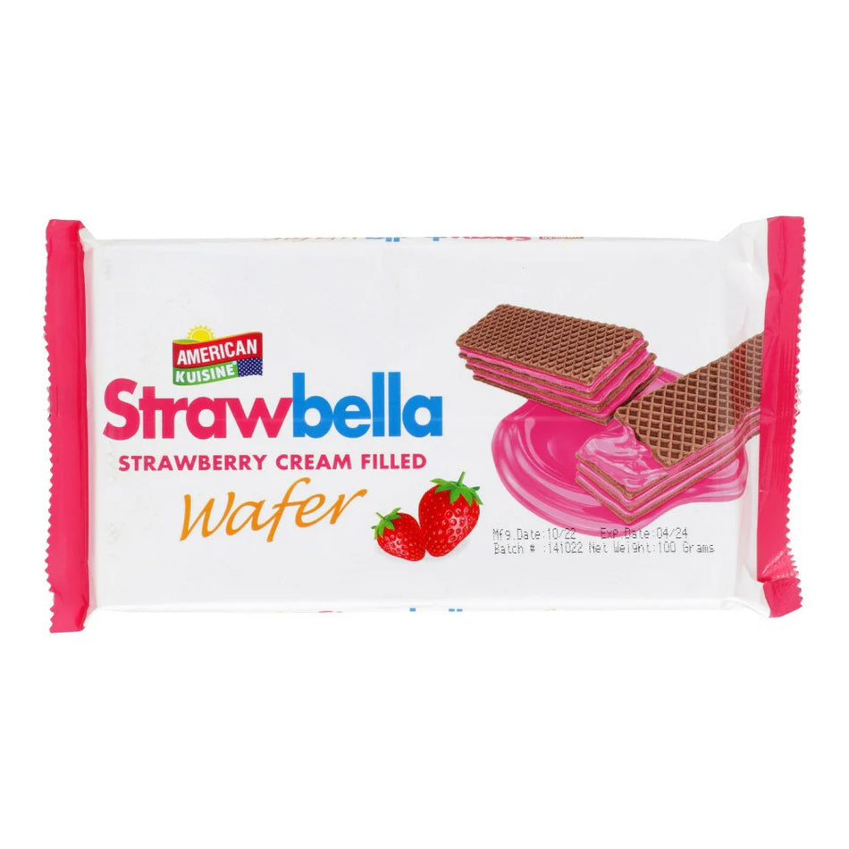 American Kuisine Strawberry Cream Filled Wafer 100g