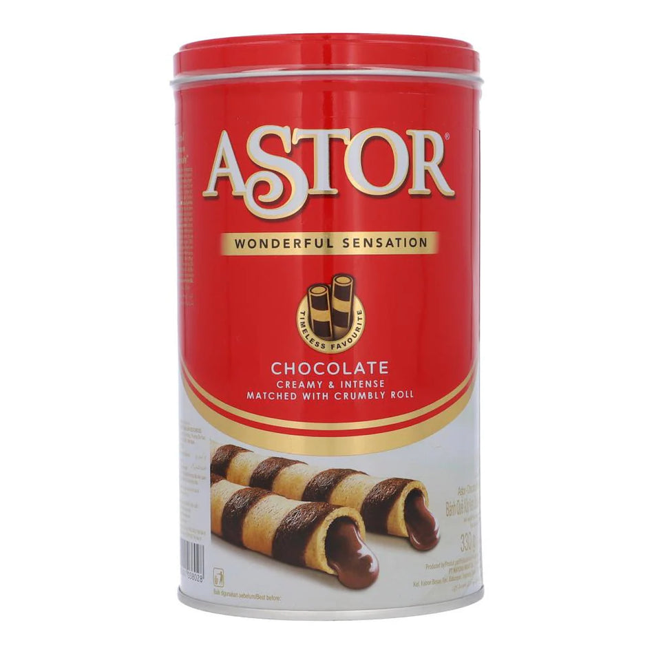 Astor Wafer Stick Chocolate Creamy Intense Tin 330g
