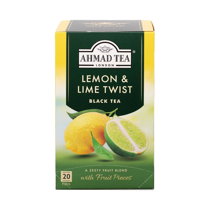 Ahmad Tea Aluminium Enveloped Fruity Tea Bags Lemon & Twist Lemon Black Tea