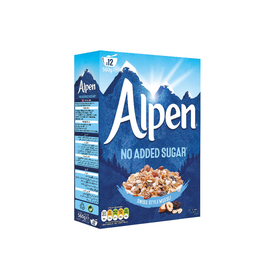 Alpen Cereal No Added Sugar Swiss Style Muesli 560g