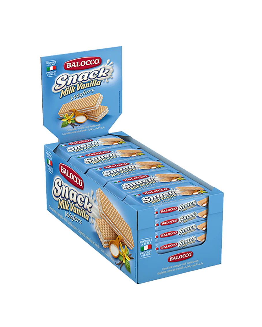 Balocco Snack Milk Vanilla Wafers Box 45g