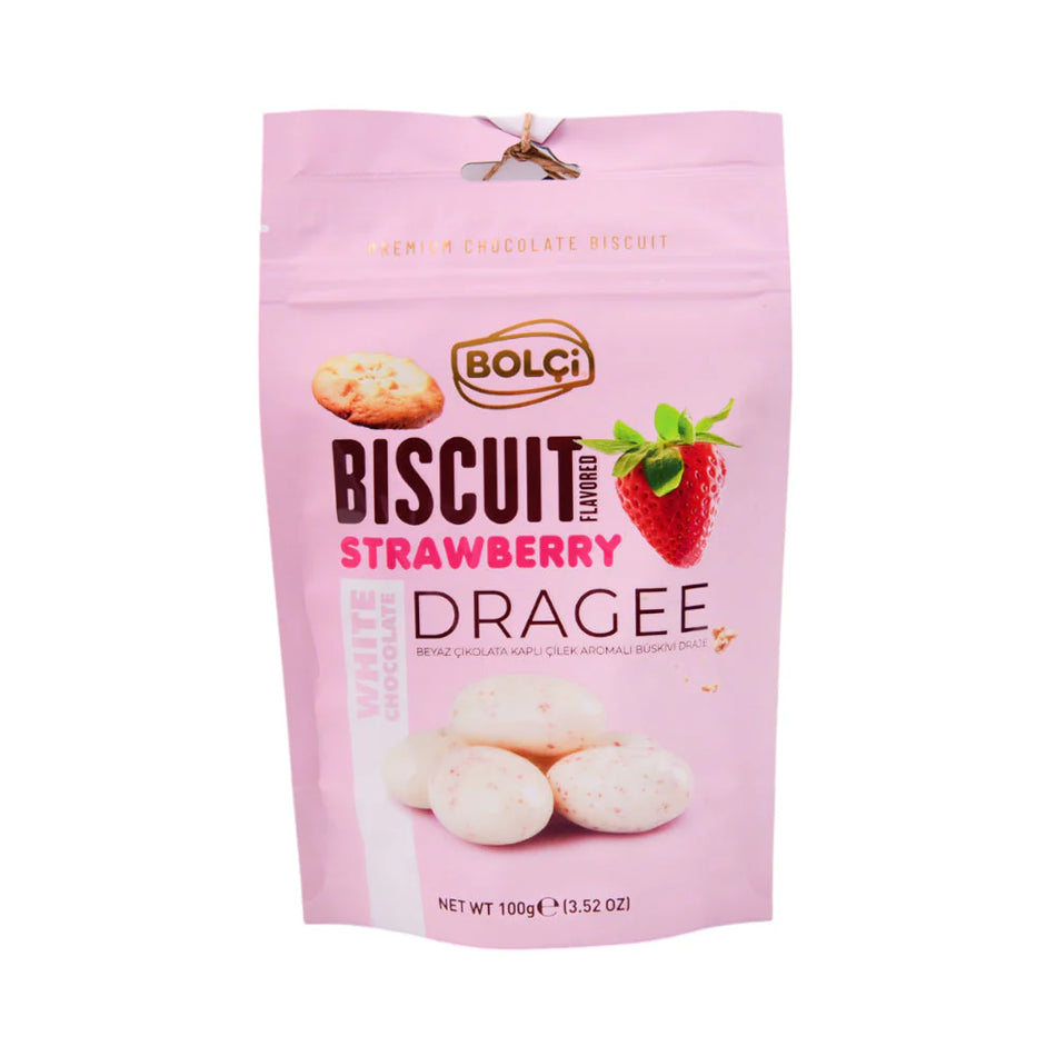 Bolci White Chocolate Biscuit Strawberry DK152 100g