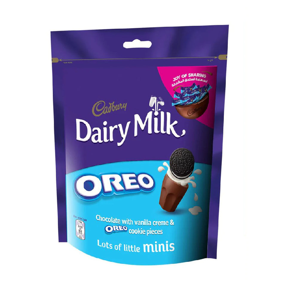 Cadbury Dairy Milk Chocolate Oreo Minis Pouch 188.5g