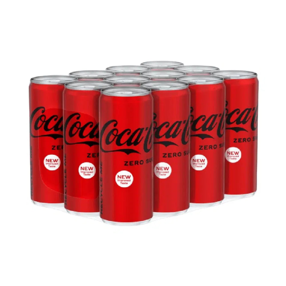 Coke Zero Slim Can 250ml Carton