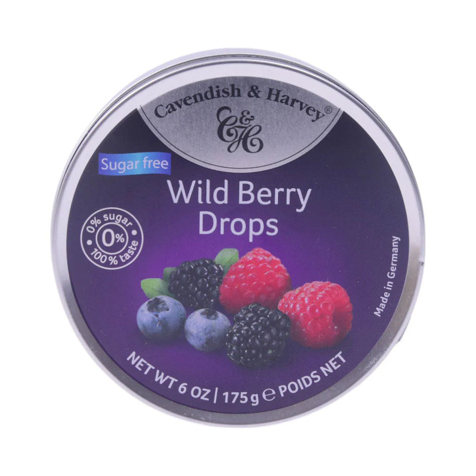 Cavendish & Harvey Wild Berry Drops Sugar Free 175g