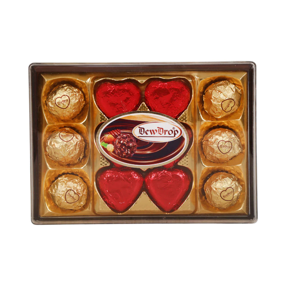Dew Drop Peanut Chocolate Assorted Square Shape S12G 123g