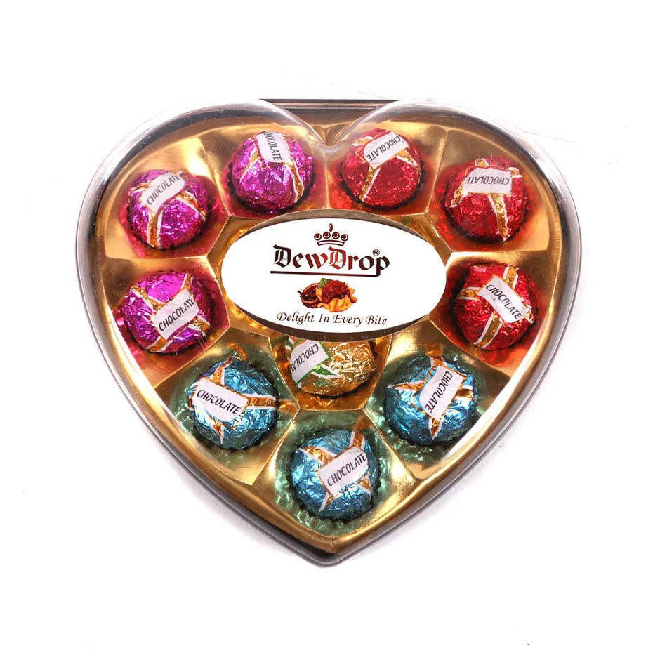 Dew Drop Peanut Chocolate Heart Multi H12C1 150g