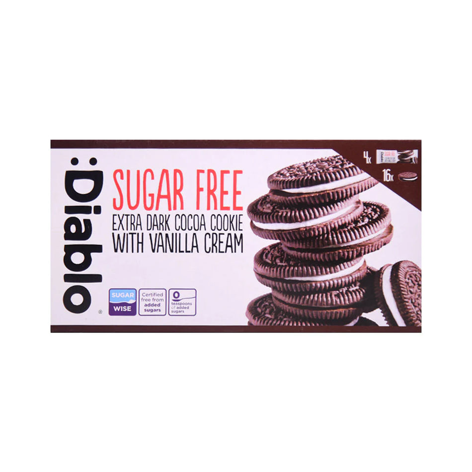 Diablo Biscuit Sugar Free Extra Dark Cocoa Cookie With Vanilla