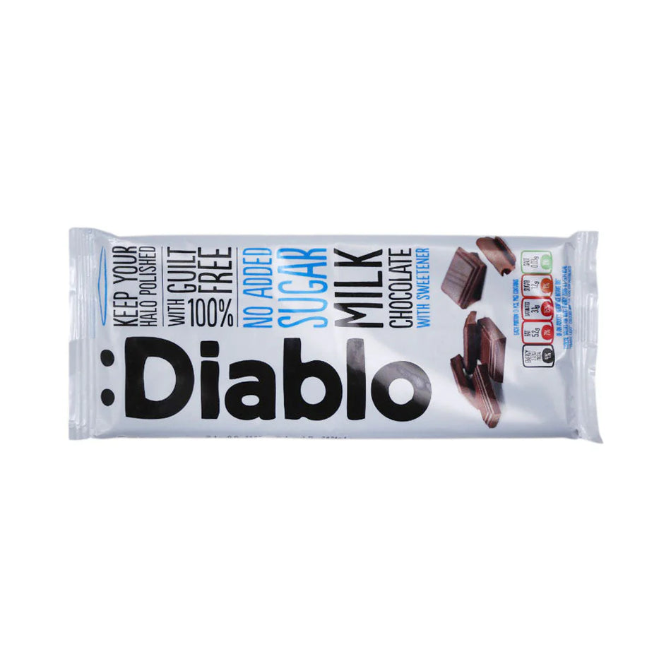Diablo Chocolate Bar Milk With Sweetener Sugar Free 85g
