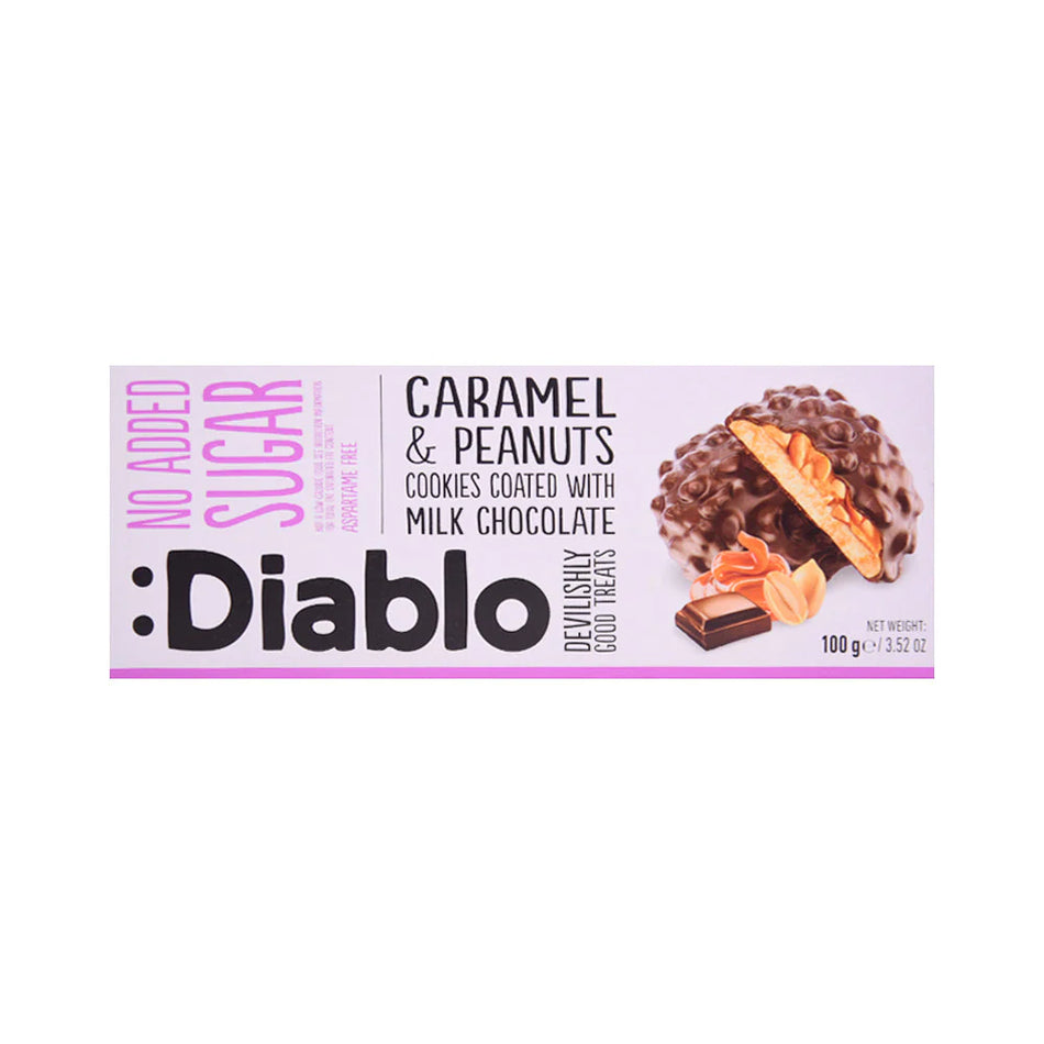 Diablo Cookies Sugar Free Caramel & Peanuts With Milk Chocolate