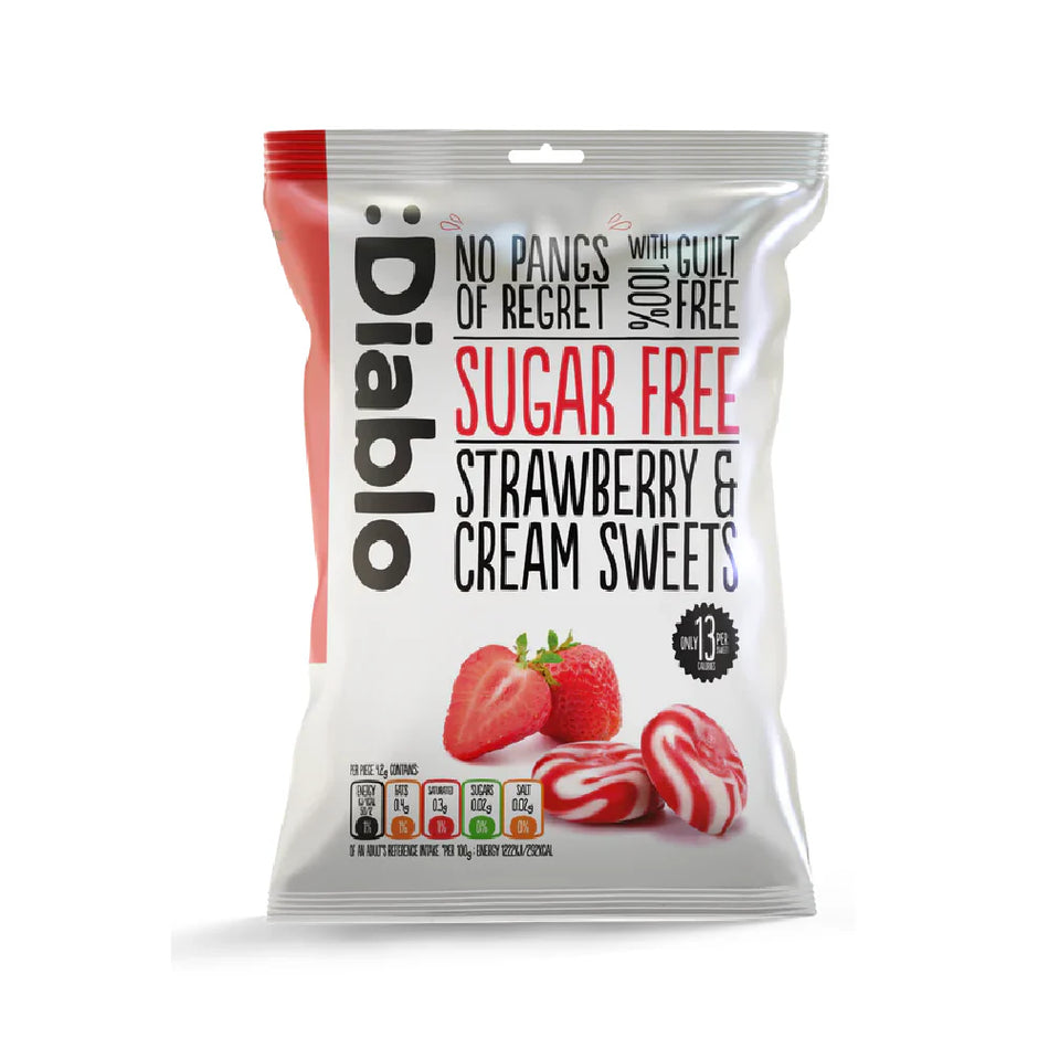 Diablo Candy Strawberry Sugar Free 75g
