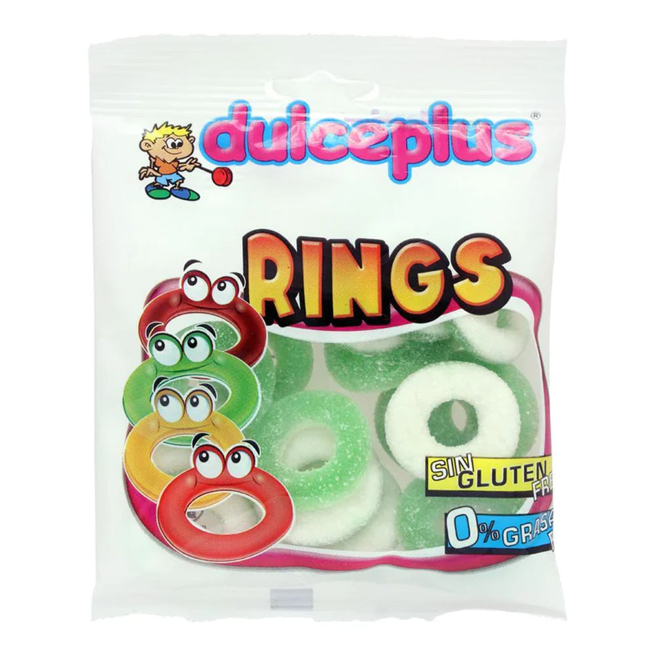 Dulceplus Jelly Sour Apple Rings Gluten Free 100g