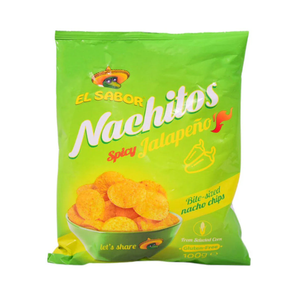 El Sabor Nachitos Chips Spicy Jalapeno 100g