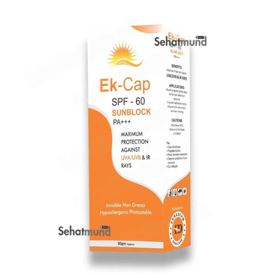 Ek Cap Spf60 Sunblock Pa+++ 30g