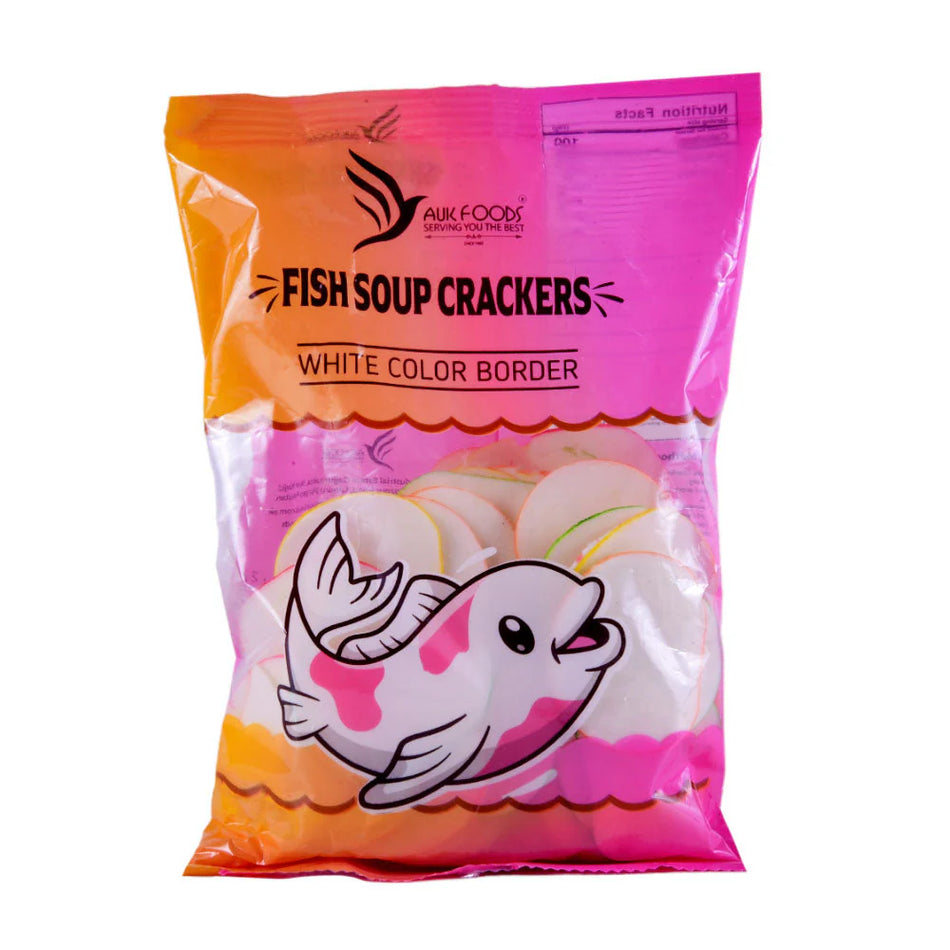 Fish Cracker White Boarder 200g
