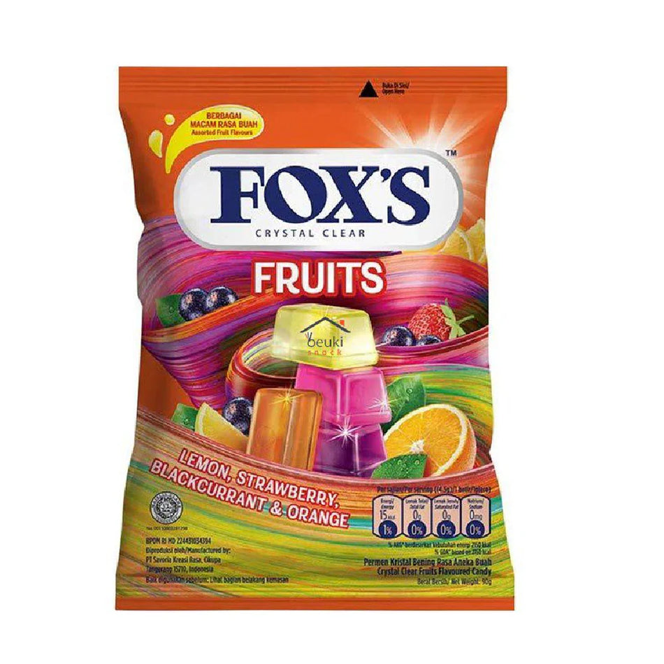 Foxs Candy Mix Fruits Crystal Clear 90g