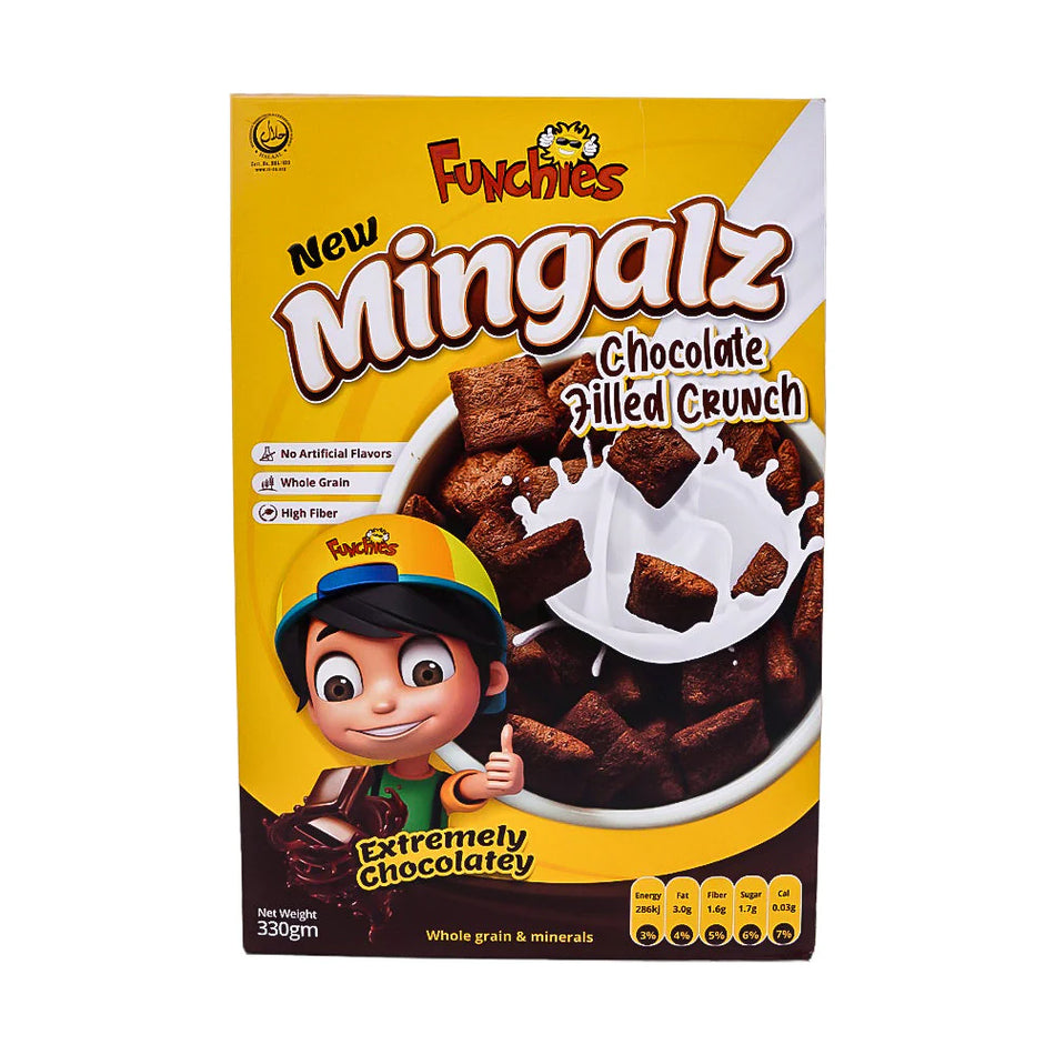 Funchies Mingalz Cereal Chocolate Filled Crunch 330g