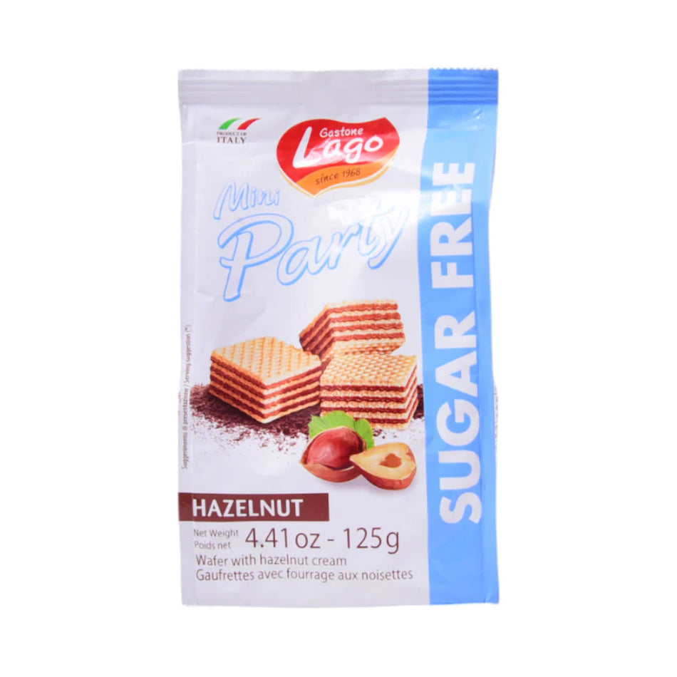 Gastone Lago Wafer Mini Party Hazelnut Sugar Free 125g
