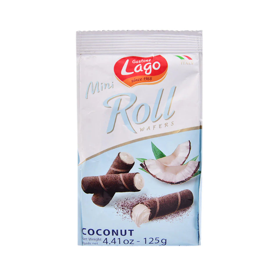 Gastone Lago Wafer Mini Roll Coconut 125g