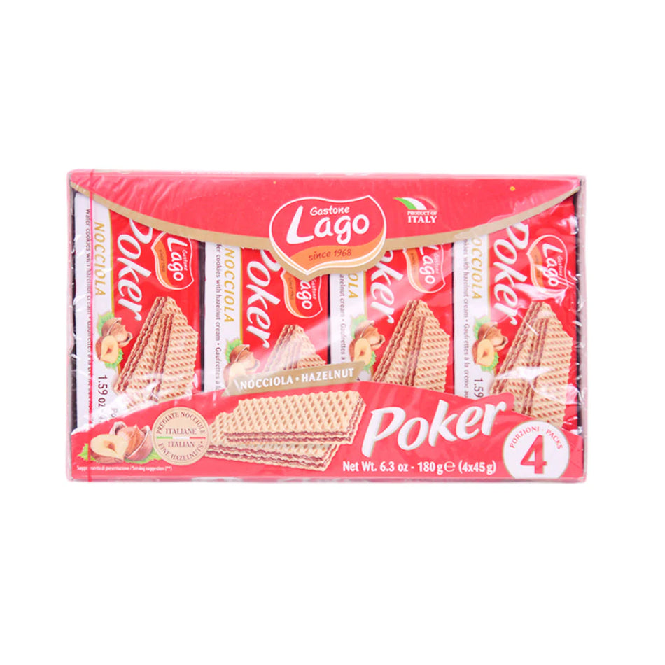 Gastone Lago Wafer Poker Nocciola Hazelnut Cream 180g