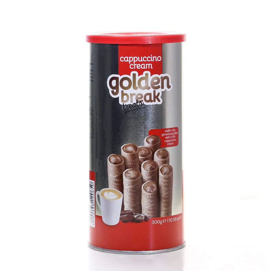 Golden Break Wafer Treats Cappuccino Cream Tin 300g
