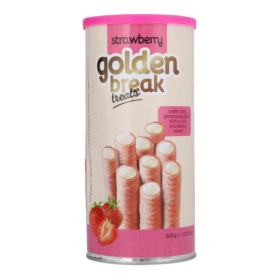 Golden Break Wafer Treats Strawberry Tin 300g