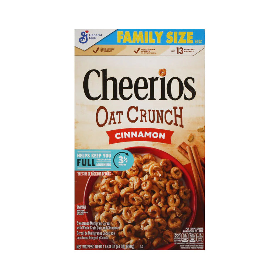 General Mills Cereal Cheerios Oat Crunch Cinnamon 680g