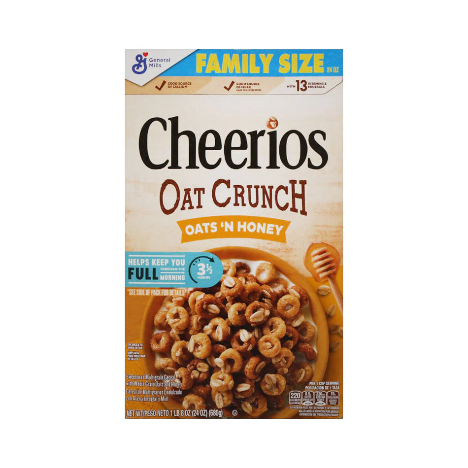 General Mills Cereal Cheerios Oat Crunch Oats N Honey 680g