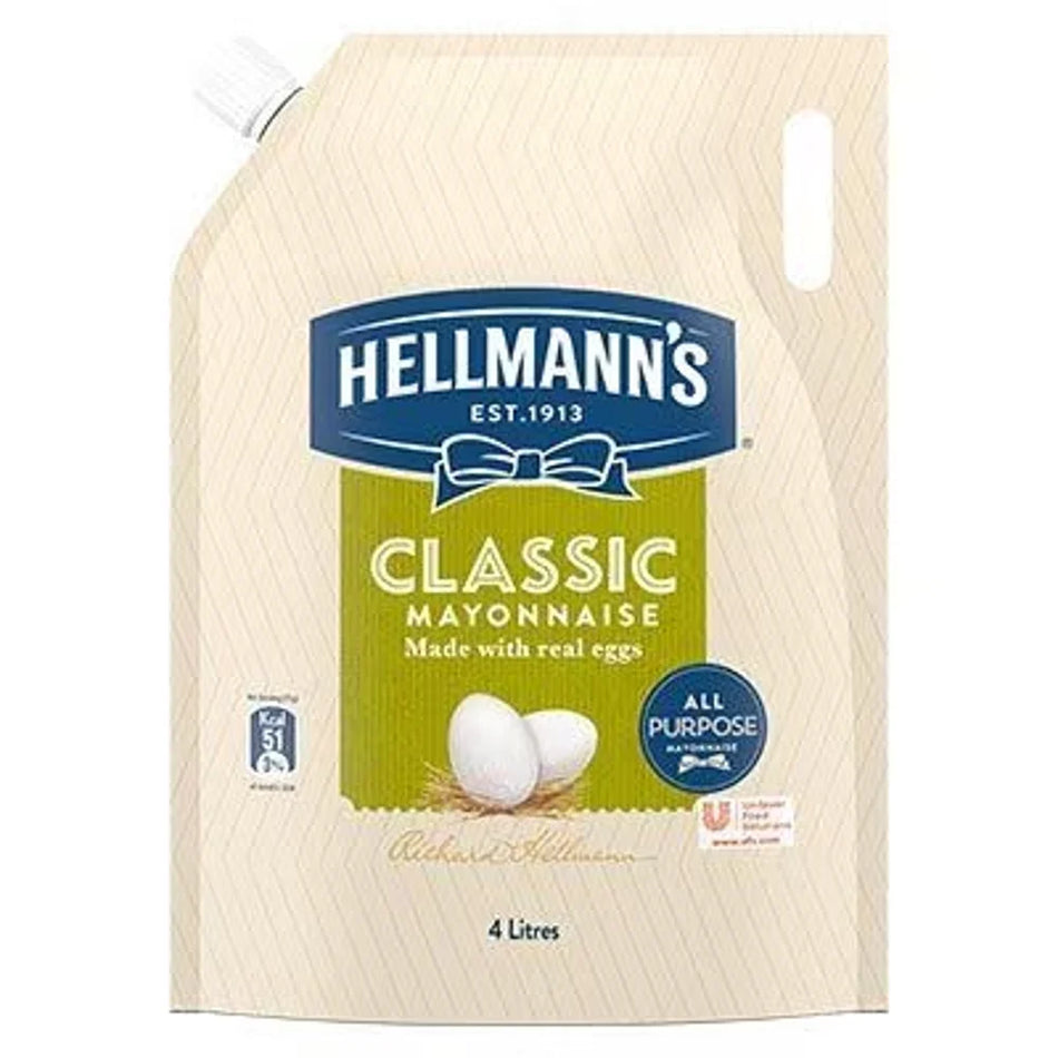 Hellmanns Classic Mayonnaise 4 LTR