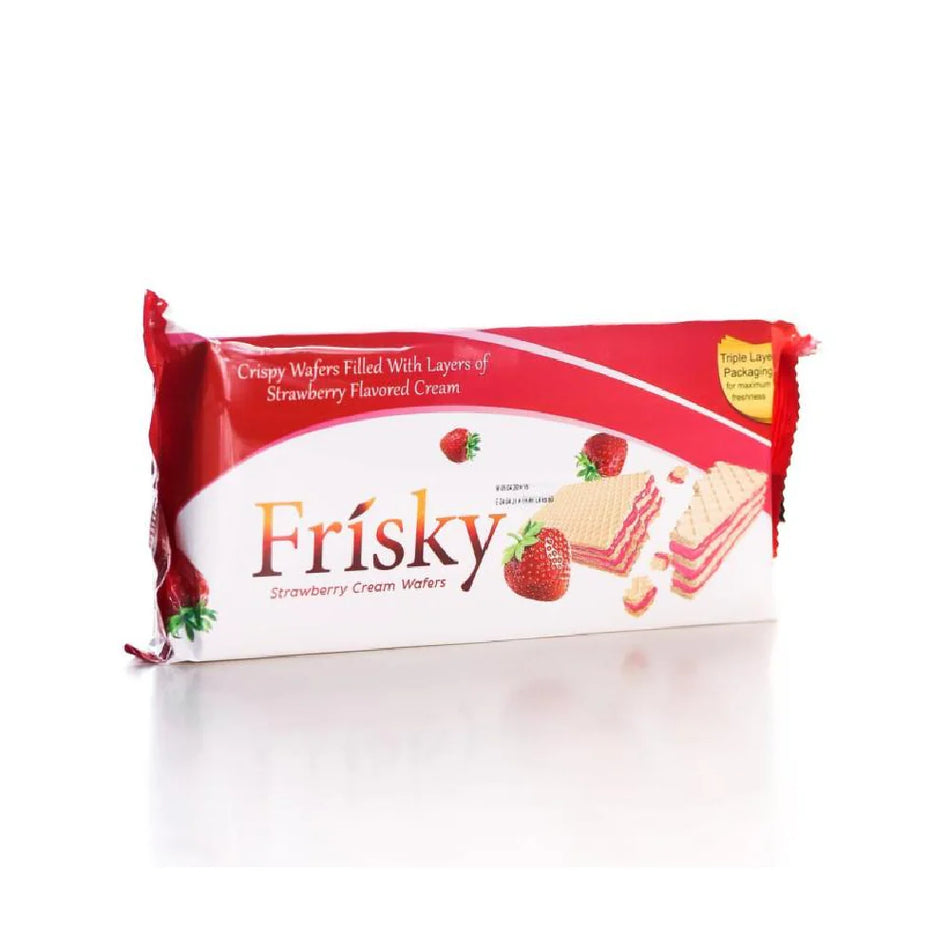 Innovative Frisky Strawberry Cream Wafers 75g