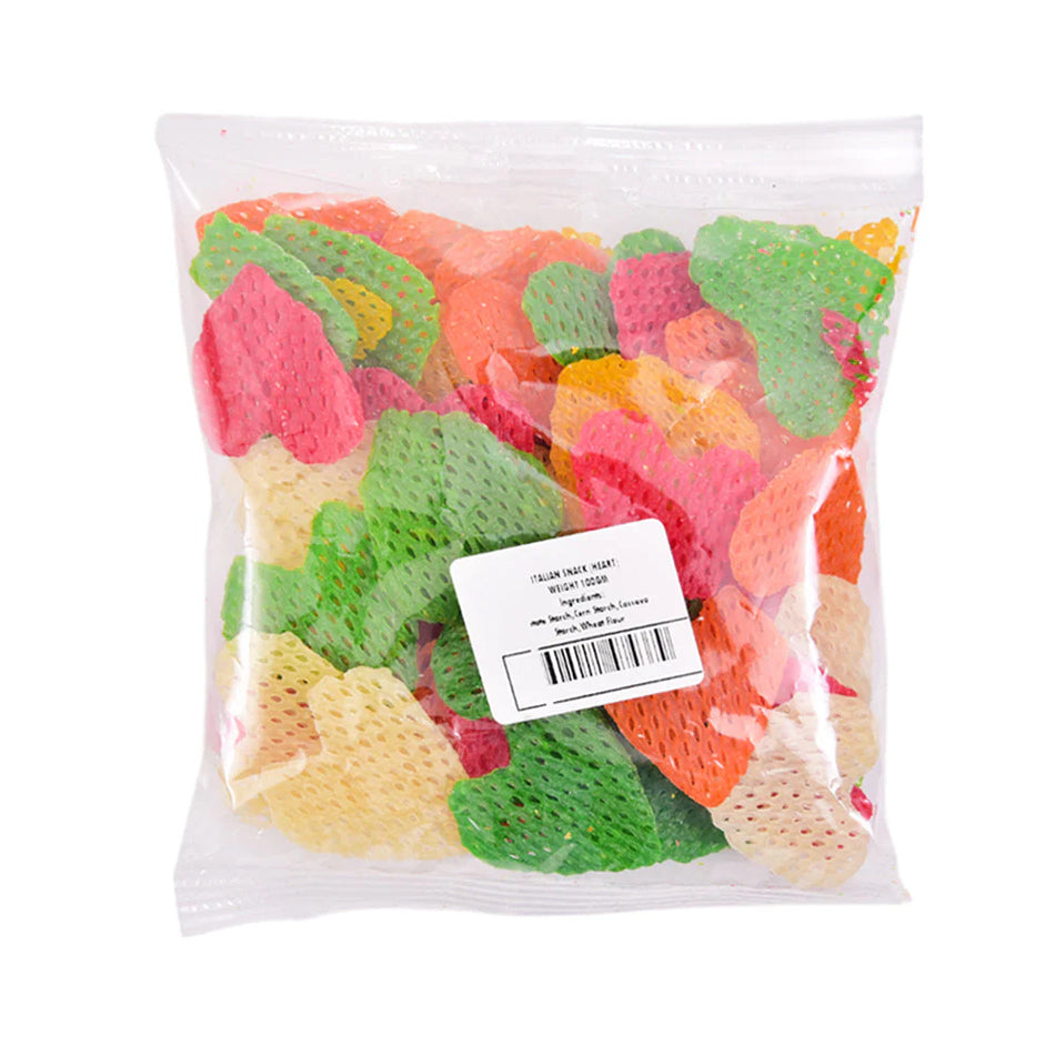 Italian Snacks Colored Large Heart Cut 100g