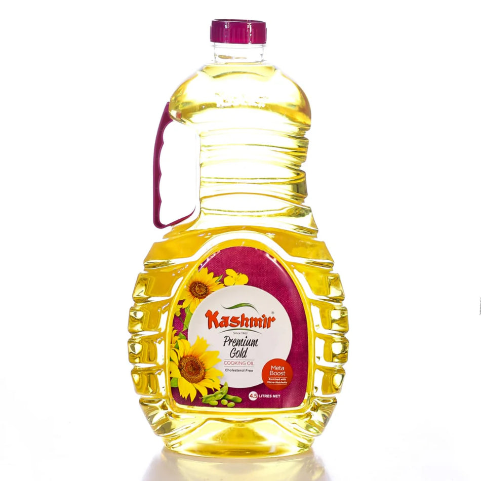 Kashmir Premium Gold Cooking Oil Bottle 4.5 liter