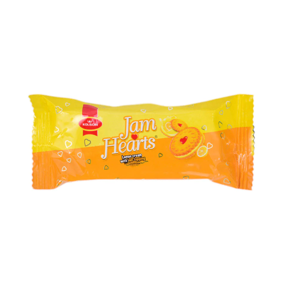 Kolson Jam Hearts Biscuits Lemon Bar Pack 26.2g