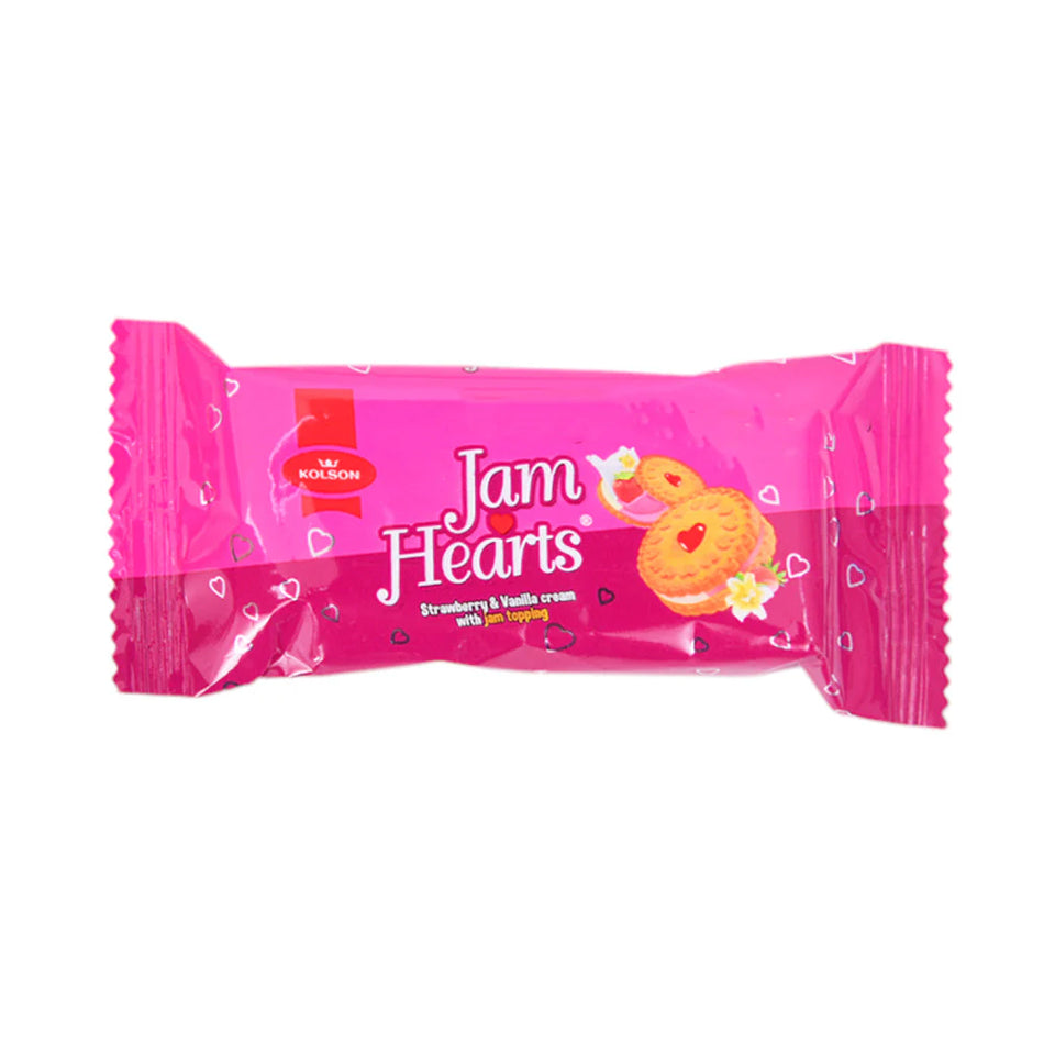 Kolson Jam Hearts Biscuits Straw & Vanilla 26.2g