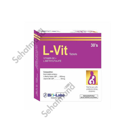 L-Vit Vitamin B6 + L-Methylfolate Tablets