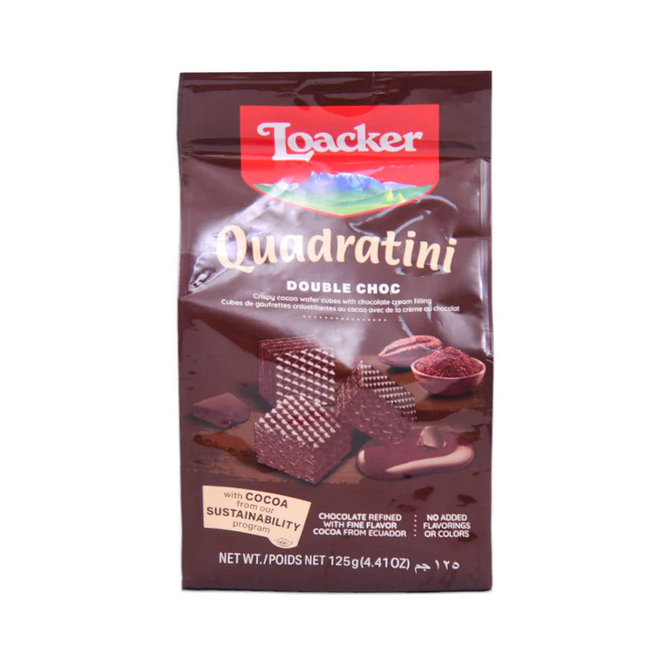 Loacker Quadratini Wafer Double Chocolate 125g