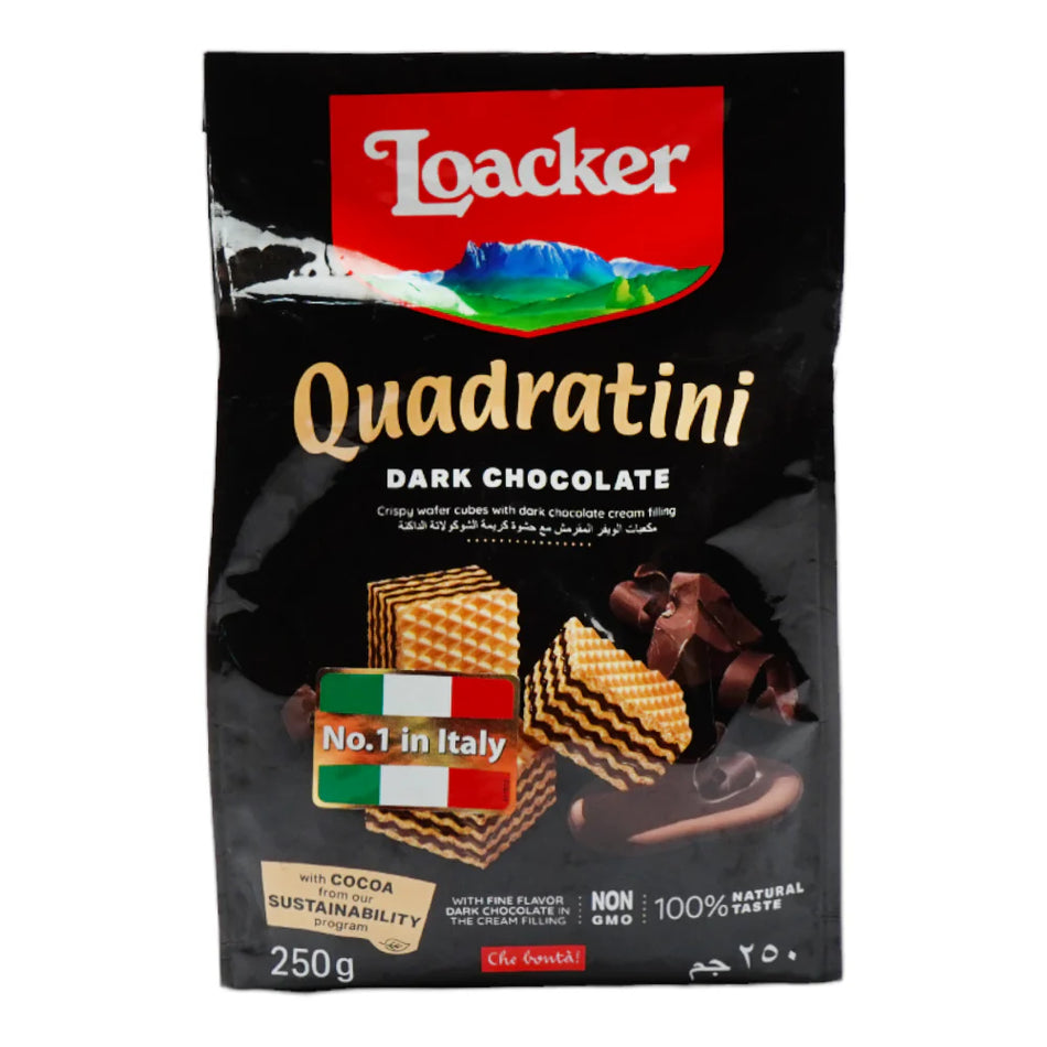 Loacker Wafer Quadratini Dark Chocolate 250g