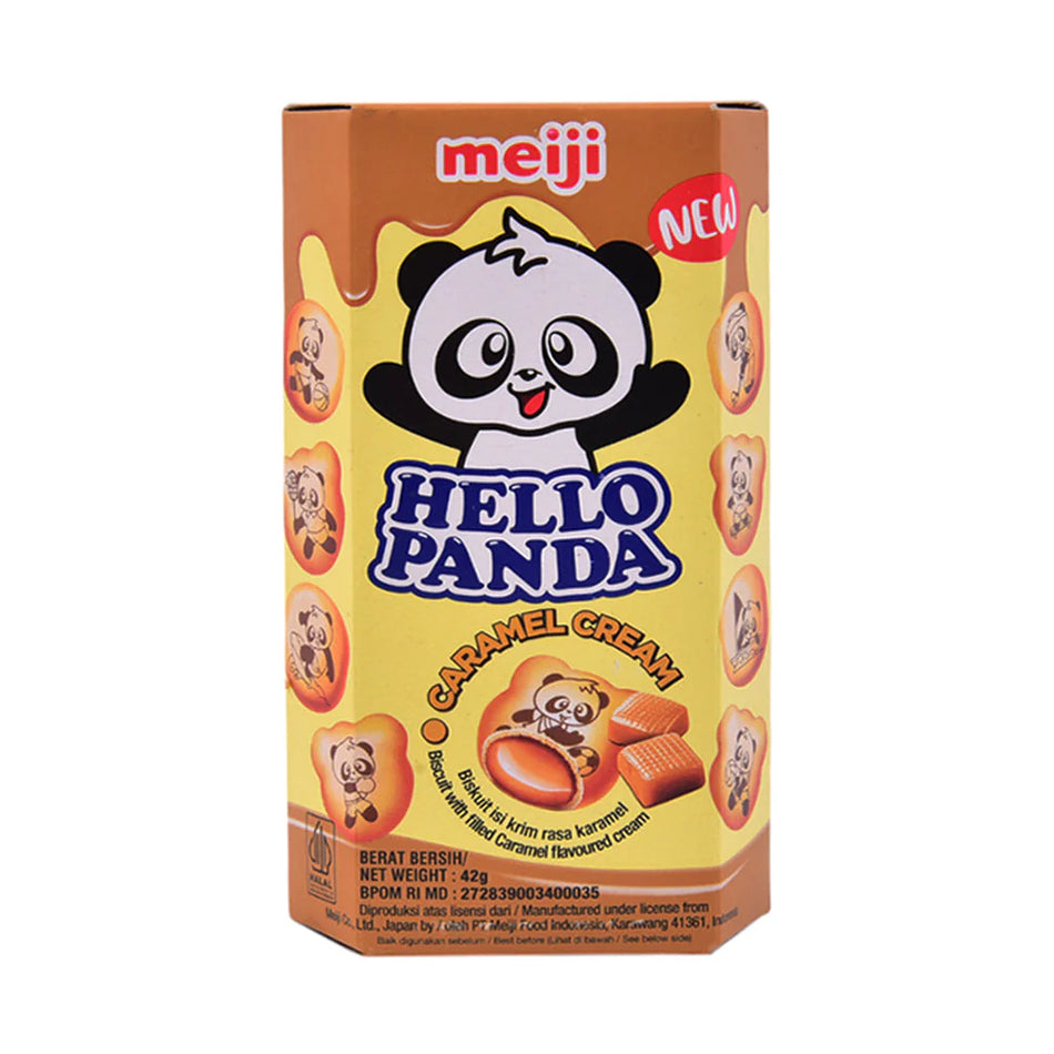 Meiji Hello Panda Biscuit Caramel Cream 42g
