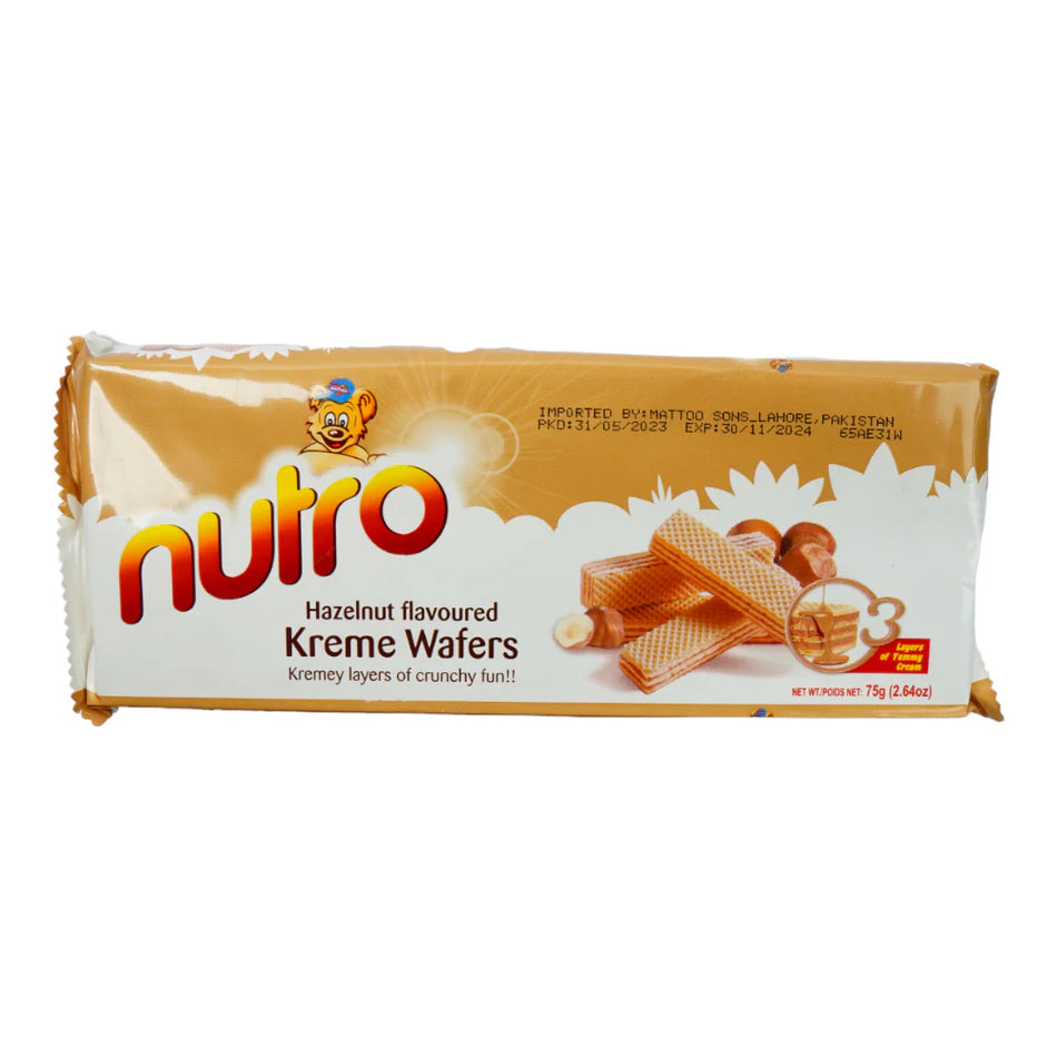 Nutro Wafers Hazelnut Flavoured 75g