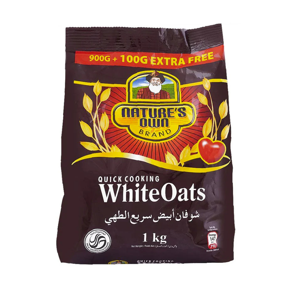 Natures Own Cereal White Oats Pouch 1 Kg