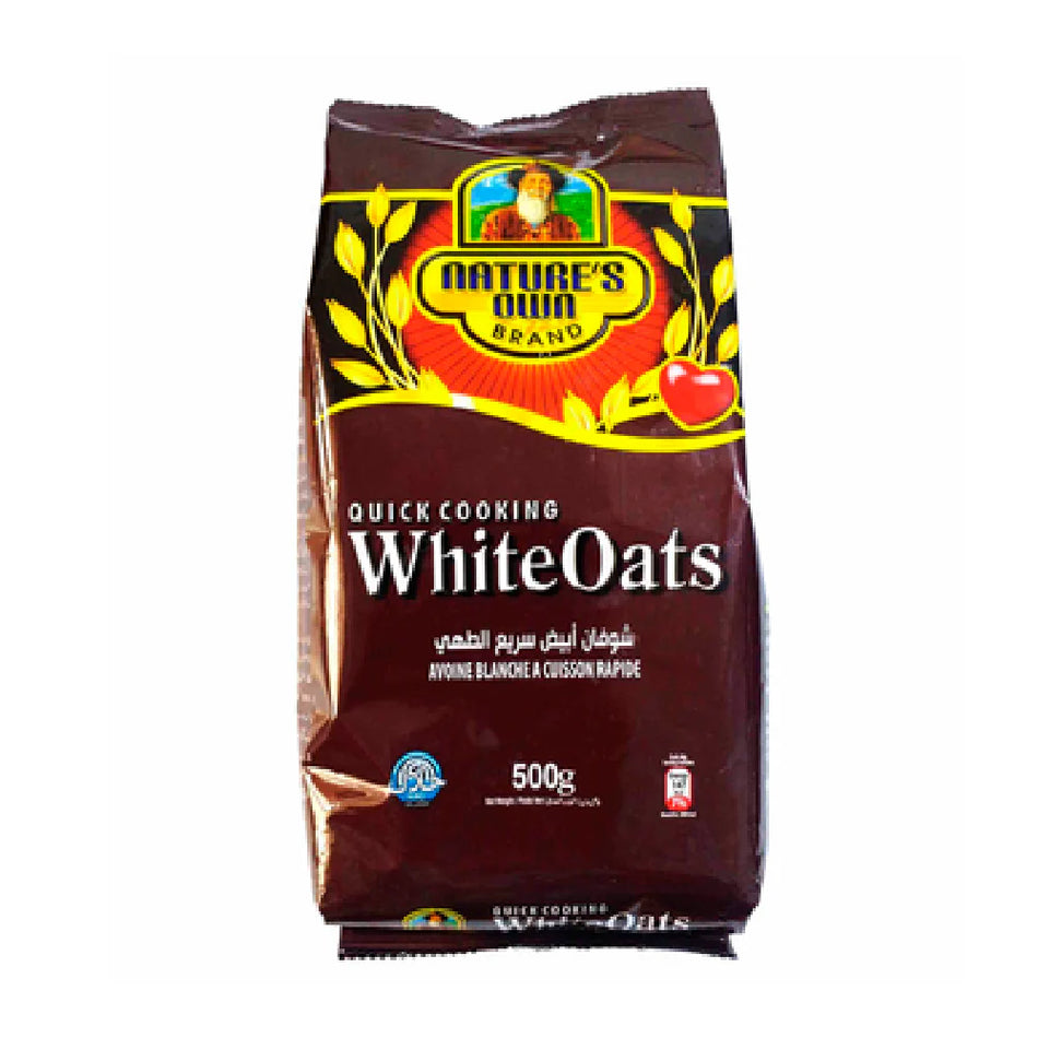 Natures Own Cereal White Oats Pouch 500g