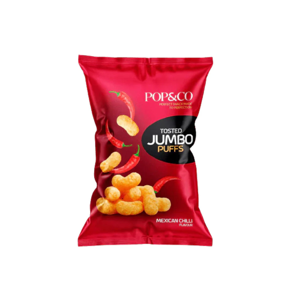 Pop and Co Toasted Jumbo Puffs Mexican Chilli 90g
