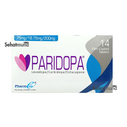Paridopa Tablets 75mg+18.75mg+200mg