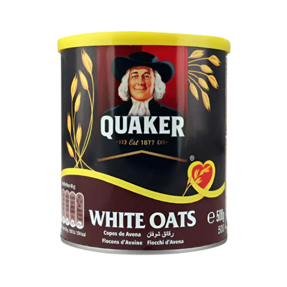 Quaker Cereal White Oats Tin 500g