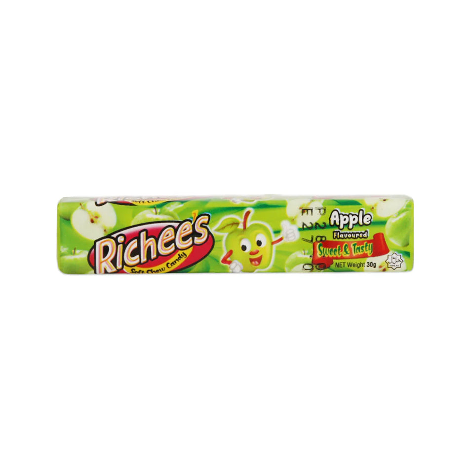 Richees Apple Soft Chew Candy Bar 30g