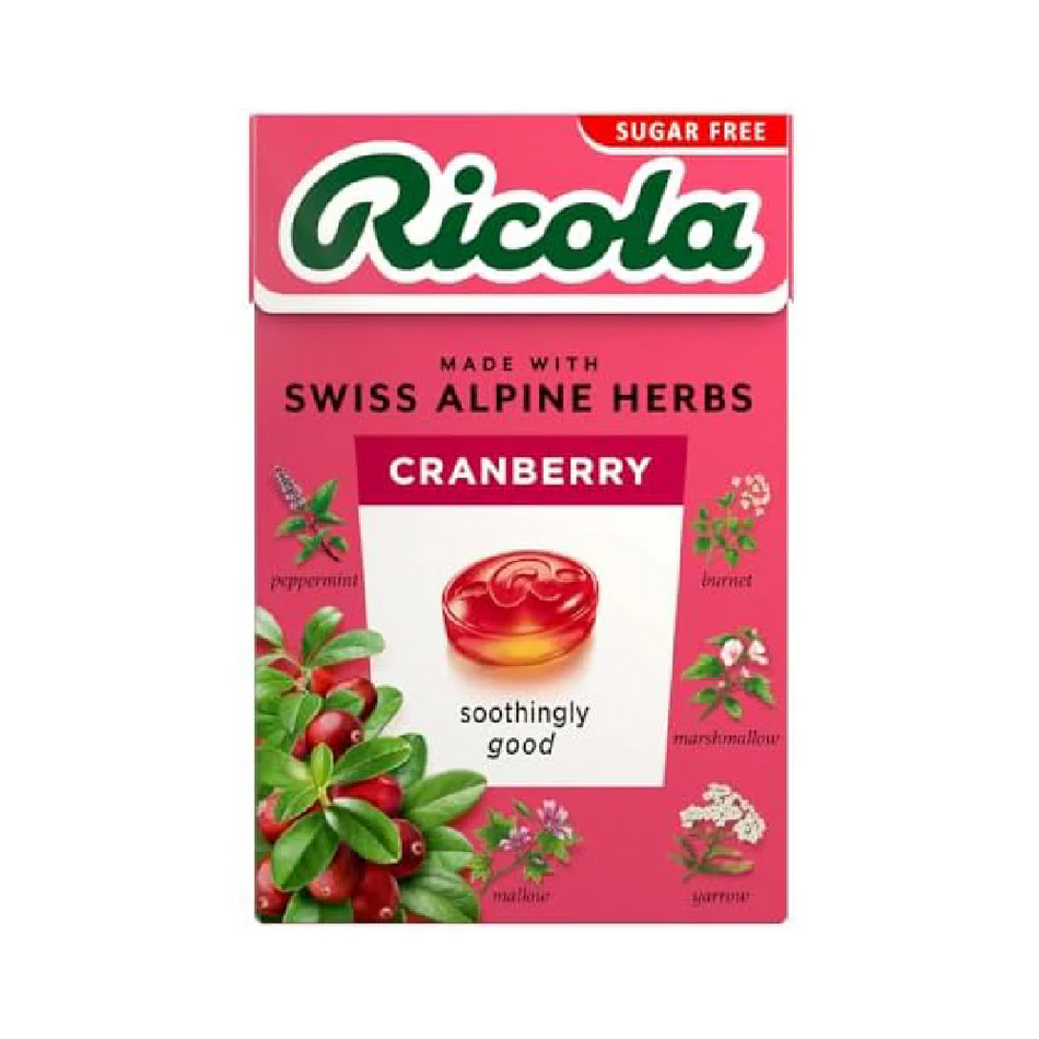 Ricola Candy Tasty Cranberry Sugar Free 45g