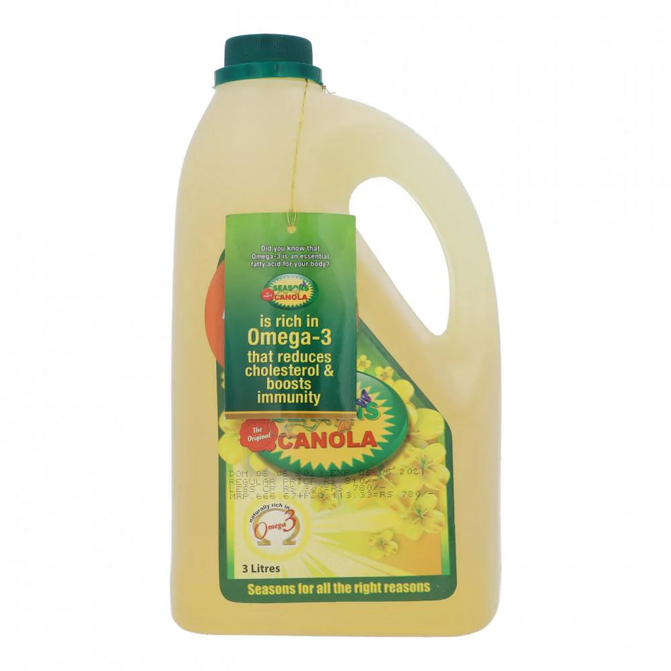 Seasons Canola Oil Bottle 3 liter
